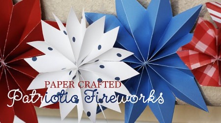 paper crafted patriotic fireworks