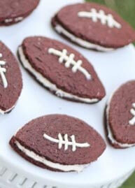 Homemade football oreos...perfect for game day! Homemade football oreos...perfect for game day!