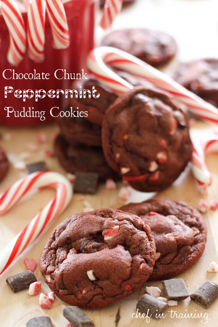 #Chocolate Chunk Peppermint Pudding #Cookies #Recipe