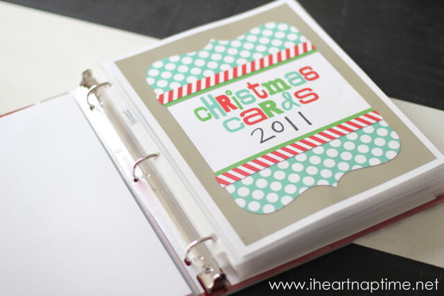 Christmas card memory book on iheartnaptime.net