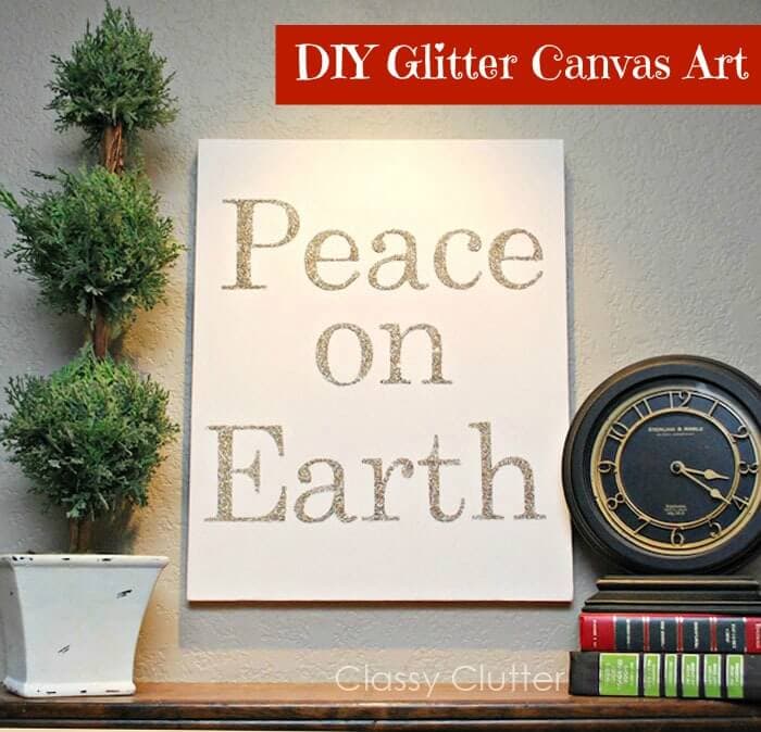 #DIY Glitter Canvas Art