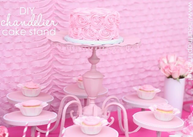 I'm SO excited to share my latest trash to treasure DIY cake stand with you