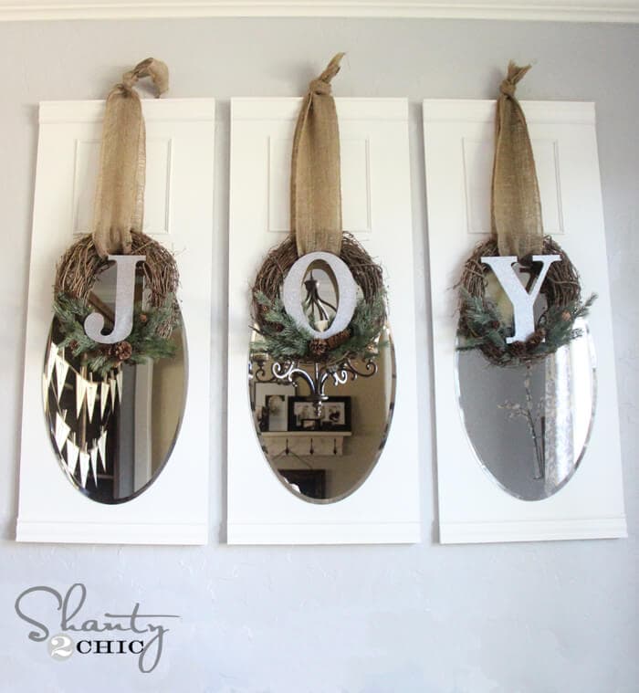 DIY Joy wreaths {Christmas Craft}