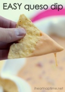 Super easy and delicious queso dip from iheartnaptime.net
