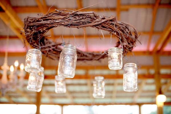 Mason Jar Lighting via Southern Weddings