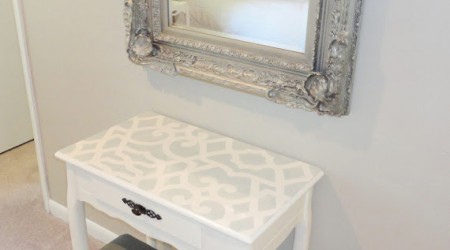blue white stenciled furniture (1)