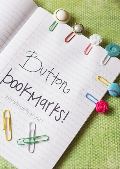Simple and cute buttons bookmarks // I Heart Nap Time buttons bookmarks