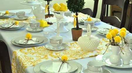 yellow-tea-party-yellow-pompoms-
