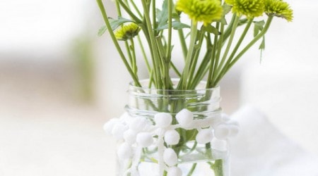 mason jar with flowers