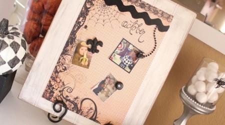DIY Halloween magnet board from iheartnaptime.net
