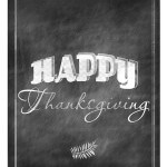 Happy Thanksgiving Chalkboard Art