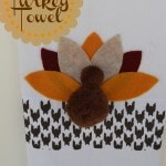 No Sew Stenciled Turkey Towel
