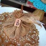burlap pumpkin favors