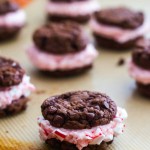 Chocolate Fudge Cookies with Candy Cane Buttercream by Sally's Baking Addiction on iheartnaptime.net
