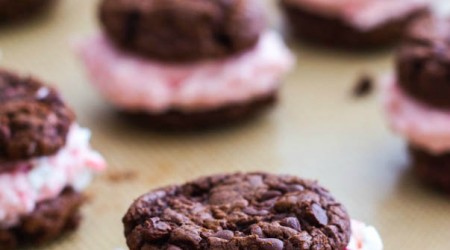 Chocolate Fudge Cookies with Candy Cane Buttercream by Sally's Baking Addiction on iheartnaptime.net