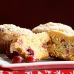#Crumb Topped Cranberry Eggnog Muffins by Inspired By Charm on iheartnaptime.net