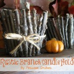rustic branch candleholder