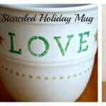 stenciled mug