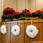 Christmas coffee filter wreaths