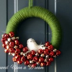 Christmas wreath yarn wrapped