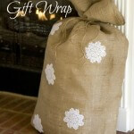burlap gift wrap