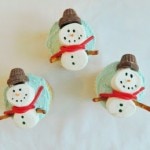 snowman cupcakes