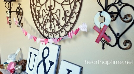#Valentine Paper #Heart Garland on iheartnaptime.com