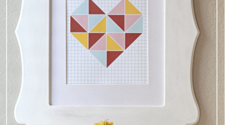 Free Triangle Valentines Wall Art