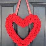 Heart Rosette Valentines Wreath