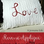 Love Reverse Applique Pillow Collage