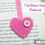 bookmark felt heart