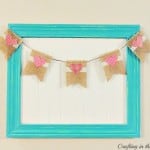burlap heart banner