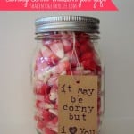 candy corn Valentine mason jar gift NEW