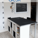 craft room desk from ikea with storage