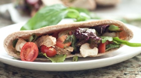 Chicken caprese salad pita on iheartnaptime.com #recipes