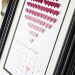 ombre heart calendar