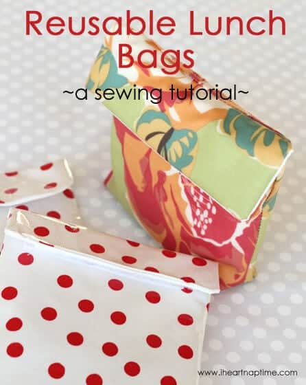 Reusable Lunch Bag #tutorial on iheartnaptime.com reusable lunch bags13