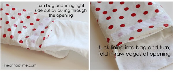 Reusable Lunch Bag #tutorial on iheartnaptime.com reusable lunch bags7