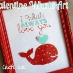 valentine art whale
