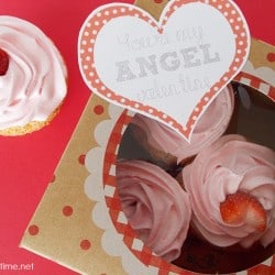 Angel Food Cupcake Valentines