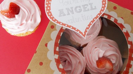 Angel Food Cupcake Valentines