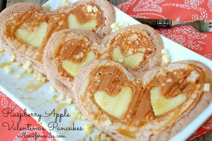 Raspberry Apple Valentine's Pancakes 4 ed