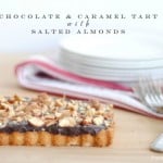 caramel chocolate almond tart 1a