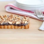 caramel chocolate almond tart 2