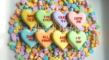 conversation heart cookies