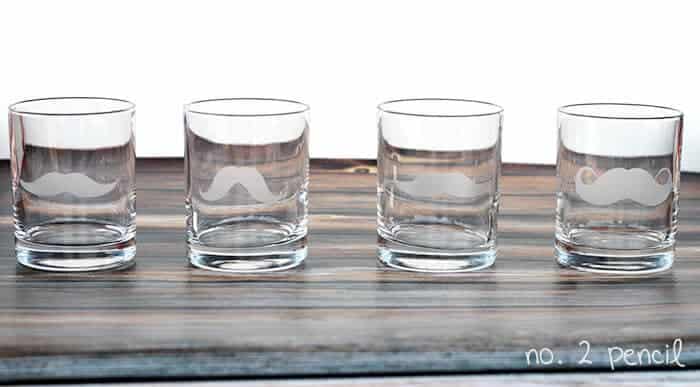 DIY mustache glasses