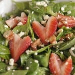 Warm Spinach Salad with Strawberries