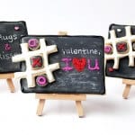tic tac toe chalkbard cookies