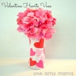 valentines heart vase