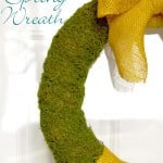 Burlap Moss Spring Wreath 1